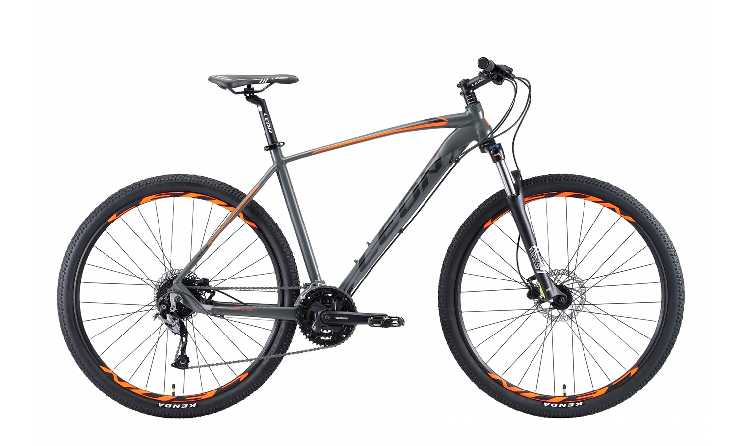 Велосипед 29" Leon TN-70 AM HDD (2019) 2019 Серо-оранжевый